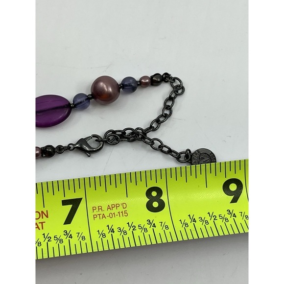 Napier Multicolored Purple Beaded Necklace And Matching‎ Earrings - Picture 9 of 9